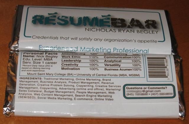 cv de chocolate
