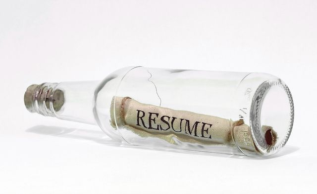 cv en una botella